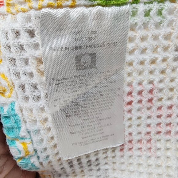 Colorful Waffle Weave Dish Towels 100% Cotton Floral Pattern For Kitchen - Picture 5 of 5